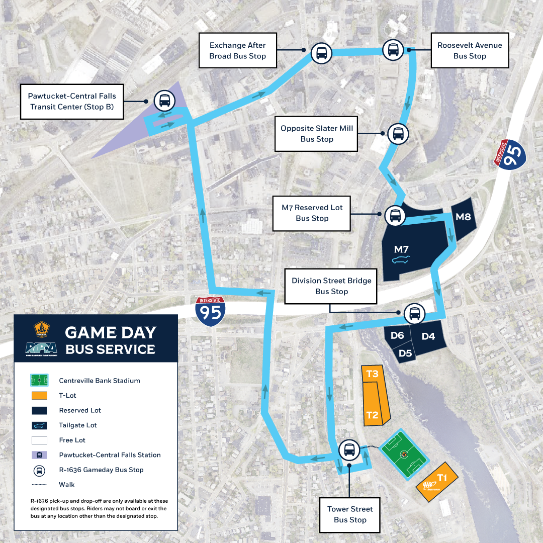 Map of RIFC bus stops